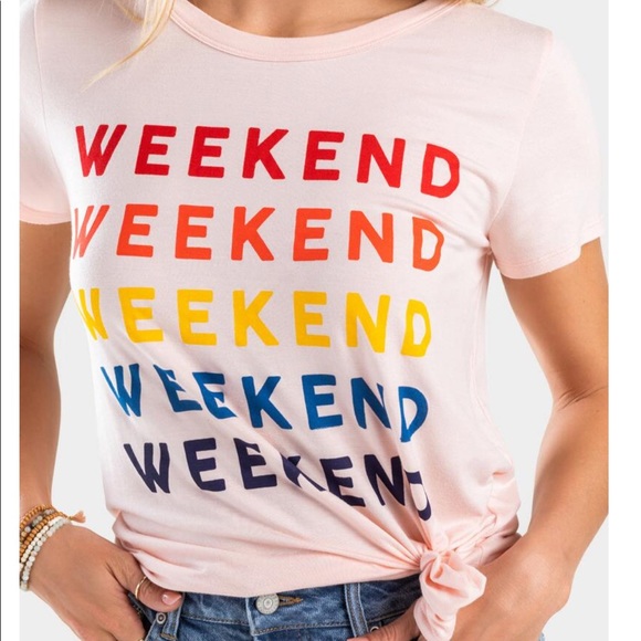 NWT “weekend” pink short sleeved tee - Picture 4 of 5